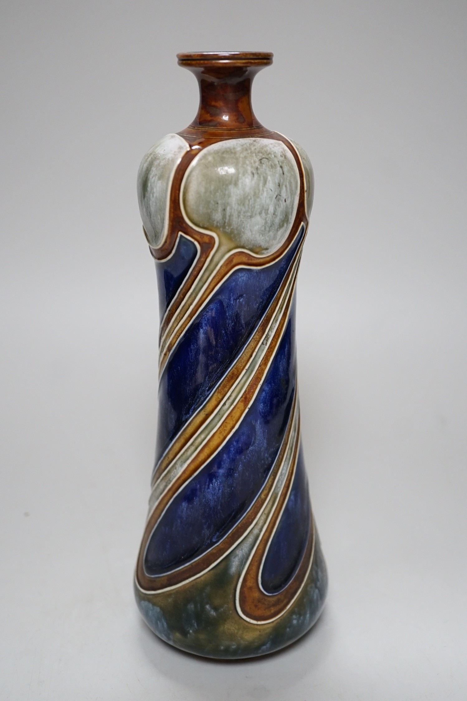 An Art Nouveau Doulton Lambeth vase by Frank Butler, 28.5cm